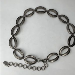 Fossil Silver Metal Belt